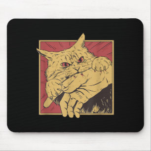 Tapis De Souris Drôle Cat Graphic Tee Japonais Anime Cat Bite