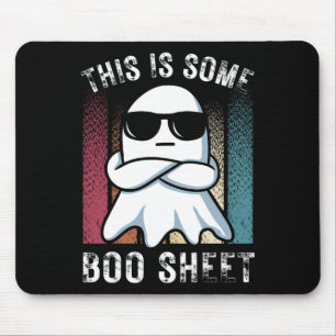 Tapis De Souris Drôle C'Est Un Peu Boo Sheet Ghost Halloween Retro