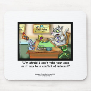 Tapis de souris drôle chat & avocat