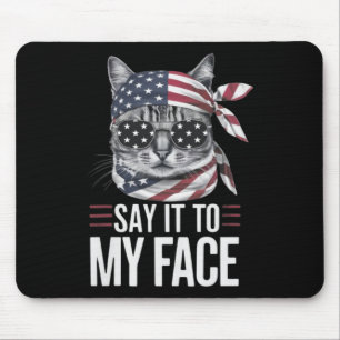 Tapis De Souris Drôle Chat Kamala Harris 2024 Dites-Le À Mon Visag
