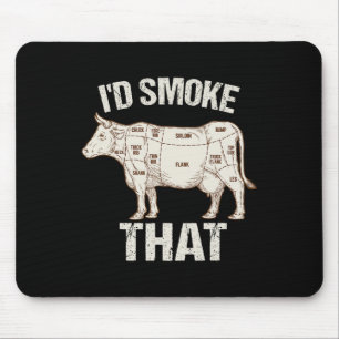 Tapis De Souris Drôle Chef Sarcastique Boucher Cook Bbq Je Fumerai