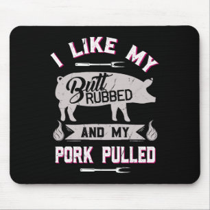 Tapis De Souris Drôle Citation Grillation Barbecue Cochon Tiré Por