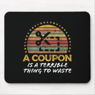 Tapis De Souris Drôle Couponing, Coupon Clipper Citation Économiqu