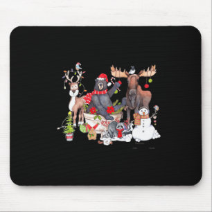 Tapis De Souris Drôle Critère Woodland Noël Rassemblement Pour Ani