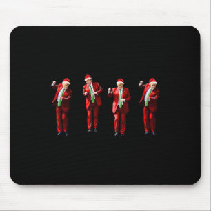 Tapis De Souris Drôle danse Trump Père Noël Noël Xmas Pyjama