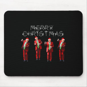 Tapis De Souris Drôle danse Trump Père Noël Noël Xmas Pyjama