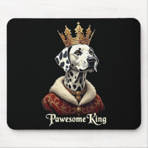 Tapis De Souris Drôle d'art de calèche de chien roi dalmatien pawe