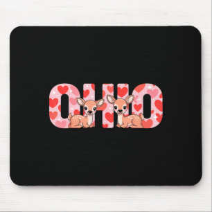 Tapis De Souris Drôle de cerf de l'Ohio Fête du Midwest O-h-i-o à