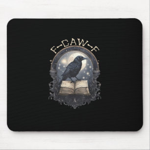 Tapis De Souris Drôle de corbeau F-Caw-F disant graphique rétro cl
