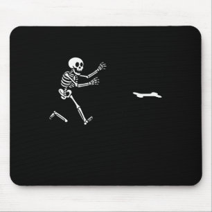 Tapis De Souris Drôle de Dogue Allemand squelette courant Hallowee