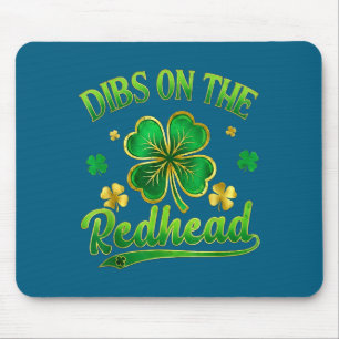 Tapis De Souris Drôle de jour de la Saint-Patrick irlandais trèfle