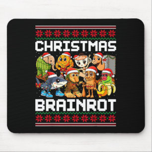 Tapis De Souris Drôle de Noël Italien Cerveau Pourri Pour Hommes F
