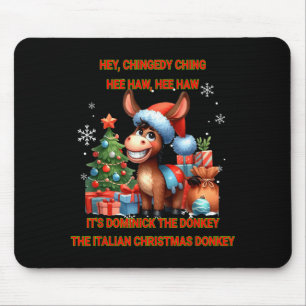 Tapis De Souris Drôle de Noël Italien Noël Dominick Le