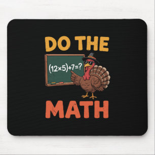 Tapis De Souris Drôle de professeur de mathématiques Thanksgiving