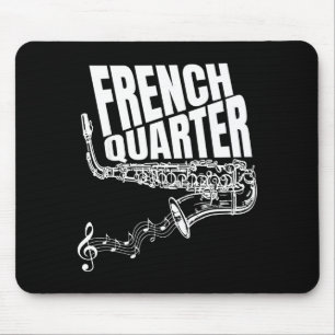 Tapis De Souris Drôle de saxophone de jazz Mardi Gras La Nouvelle-