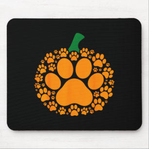Tapis De Souris Drôle d'Halloween Empreinte de Patte de Chien Amat
