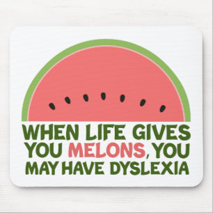 Tapis De Souris Drôle Dyslexie Citation Dyslexique Humour Waterme