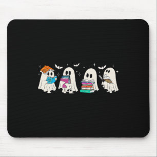 Tapis De Souris Drôle Ghost Livre Lecture Halloween Livres Lover T