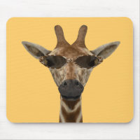 Drôle Giraffe Incognito Avec Lunettes De Soleil Br