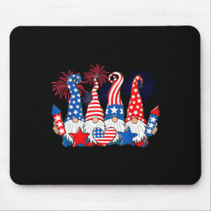 Tapis De Souris Drôle Gnomes Patriotique American Flag Gnomes mign