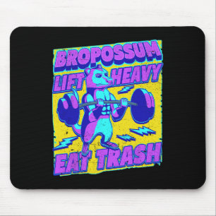 Tapis De Souris Drôle Gym Lift Lourd Manger Trash Poids Oposs