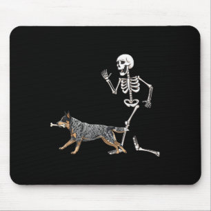 Tapis De Souris Drôle Halloween chien de bétail australien et sque