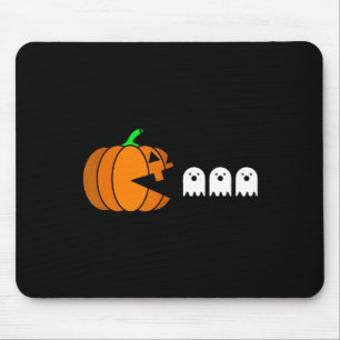 Tapis De Souris Drôle Halloween Citrouille manger le fantôme