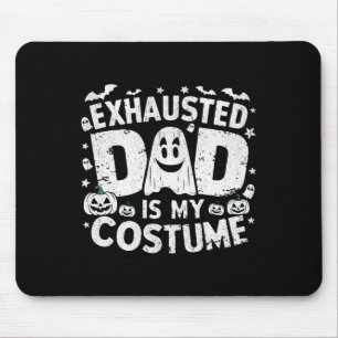 Tapis De Souris Drôle Halloween Épuisé Papa Est Mon Costume Matchi