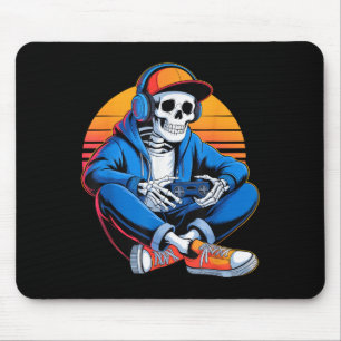 Tapis De Souris Drôle Halloween garçons Hommes Enfants Squelette V