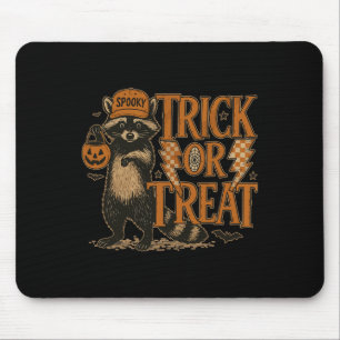 Tapis De Souris Drôle Halloween Raccoon Costume Mème Trick Ou Fera