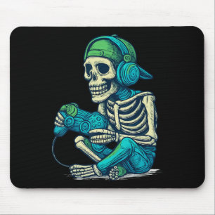 Tapis De Souris Drôle Halloween Skeleton Gamer Boys Homme Jeu Vidé