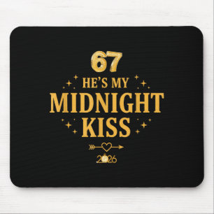 Tapis De Souris Drôle Il est mon couple de baiser de minuit Nouvel