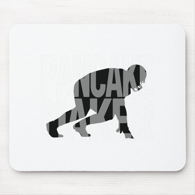 Tapis De Souris Drôle joueur de football mème Lineman Pancake Make (Devant)