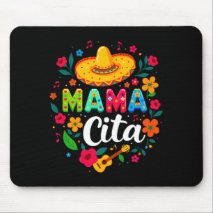 Tapis De Souris Drôle Mamacita Cinco De Mayo Fleur Mexicaine Maman