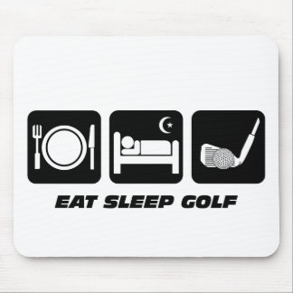 Tapis De Souris Drôle mangez le golf de sommeil