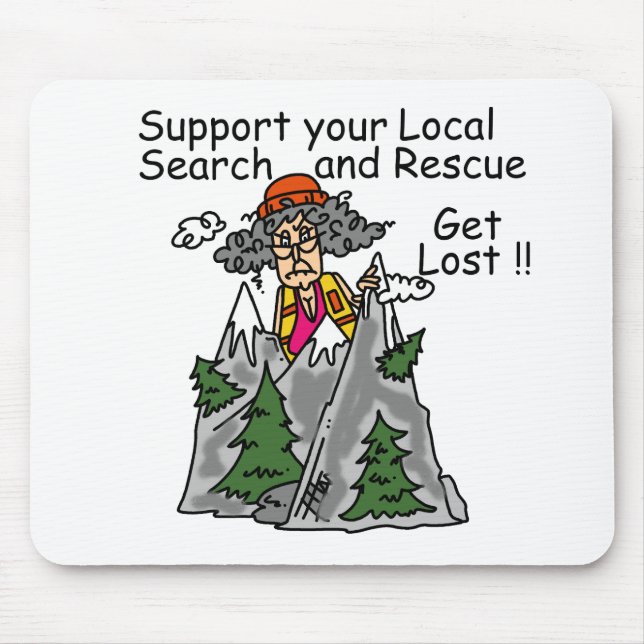 Tapis De Souris Drôle obtenez perdu (Devant)