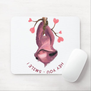 Tapis De Souris Drôle Pad Souris avec Sloth Joueuse - Smile