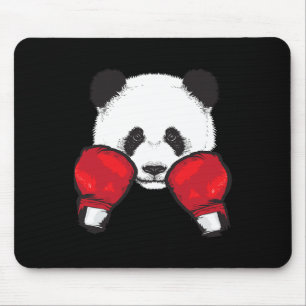 Tapis De Souris Drôle Panda Boxer Cool Amoureux des animaux Gants