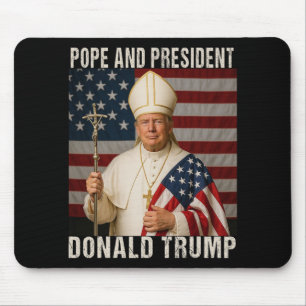 Tapis De Souris Drôle Pape Trump Et Président Donald Trump