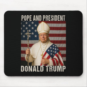 Tapis De Souris Drôle Pape Trump Et Président Donald Trump