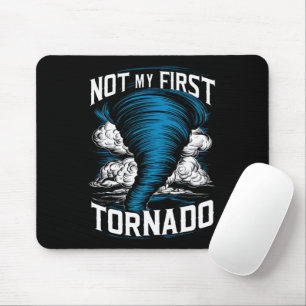 Tapis De Souris Drôle Pas Mon Premier Chaser Tornado Rétro Storm