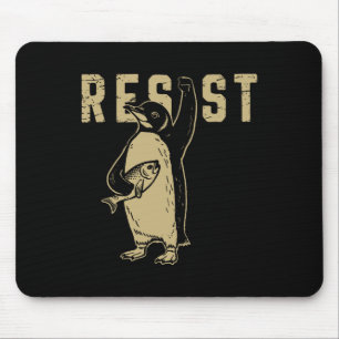 Tapis De Souris Drôle Penguin Résiste Cool Penguins Résiste Chemis