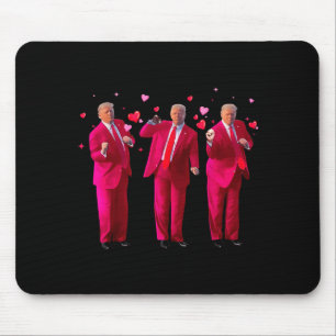 Tapis De Souris Drôle Président Trump Danse Donald Trump Cœur V
