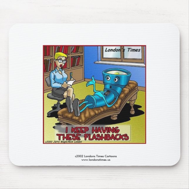 Tapis De Souris Drôle Psychiatrie Souris (Devant)