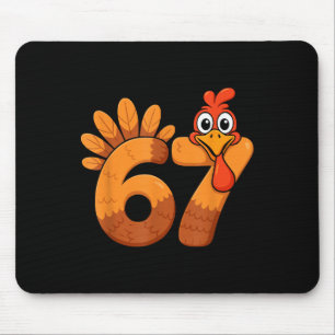 Tapis De Souris Drôle Rétro Six Sept 6 7 Mème Thanksgiving Dinde