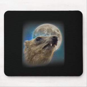 Tapis De Souris Drôle Rock Hyrax Avec Mème Lune