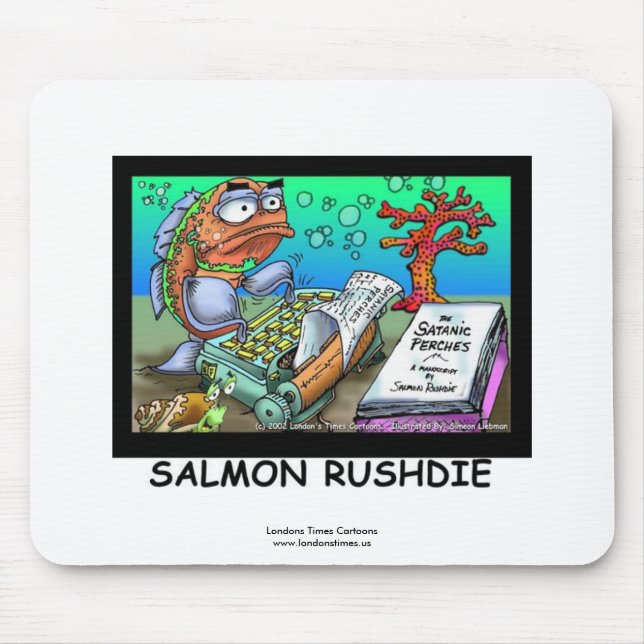Tapis De Souris Drôle Salman Rushdie Poisson Pad (Devant)