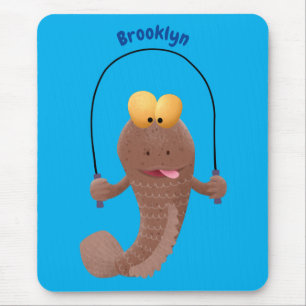 Tapis De Souris Drôle sauter boudskipper poisson dessin animé
