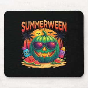 Tapis De Souris Drôle Skeleton Été Eté Watermelon Jack-o