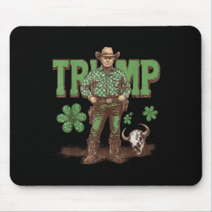 Tapis De Souris Drôle Trump St Pattys Western Cowboy Trump